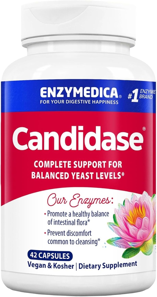 Enzymedica, Candidase, Dgestive Enzymes for Gentle Cleansing Support, Gut Health & Digestion, 42