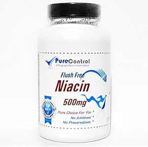 Flush Free Niacin 500mg // 100 kapslar // Pure // av PureControl Supplements