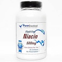 Flush Free Niacin 500mg // 100 kapslar // Pure // av PureControl Supplements