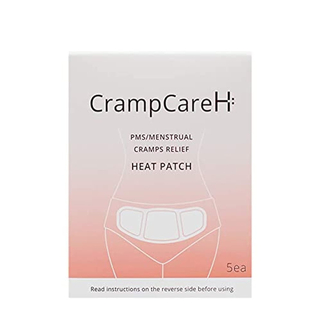 (5 Patches) CrampCareH PMS/Menstrual Cramps Relief Heat Patch med Wide Wings, FDA Registered