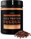 Sun Bay Organics Pumpkin och mjölk Thistle Seed Vegan Protein Powder - 1lb Canister - Coffee Plant Based Protein Powder Shake Mix - 13g Protein Blend - Soja, Dairy, Sugar och Gluten Free