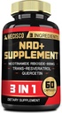 3in1 NAD+ Supplement 1200Mg - Nikotinamidi Ribosidi Trans Resveratrol & Quercetin - Cellular Activity, Immuuni, ikääntyminen Terveys - 60 Määrä toimitus 30 päivää