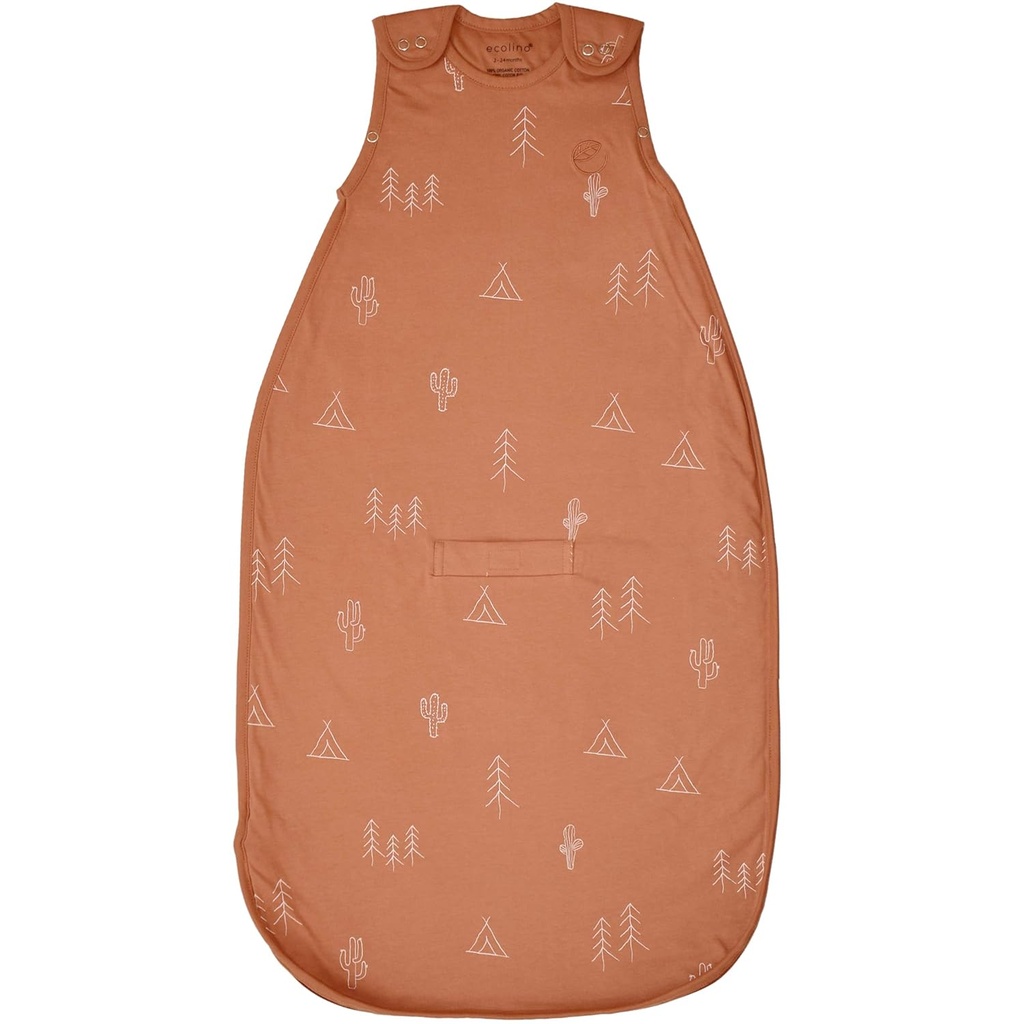 Ecolino Organic Cotton Baby Sack - 2-Way Zipper Baby pukeutuvat Blanket - Lapsi Toddler nukkuu Bag Sack - 2 kuukautta - 2 vuotta - Desert