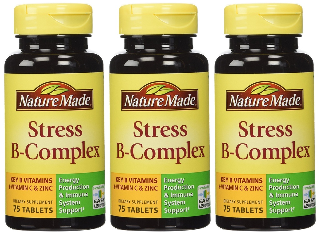 Luonto tehty stressi B Complex W Sinkki Koko 75ct (Pack of 3) 225 ct Yhteensä