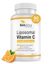 Liposomaalinen C-vitamiini, terve immuunijärjestelmä, tukee sydämen terveyttä, parannettu energiataso, antioksidantti ominaisuuksia, 1400mg per tarjoilu, 180 kapselia