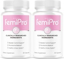 (2 Pack) FemiPro rakko ohjaus pillereitä - Original FemiPro kapselit, Femi Pro rakko ohjaus tuki täydentää, Probitic FemiPro pillereitä yleistä terveyttä ja hyvinvointia arvostelut, 60 kapselia 2 kuukautta