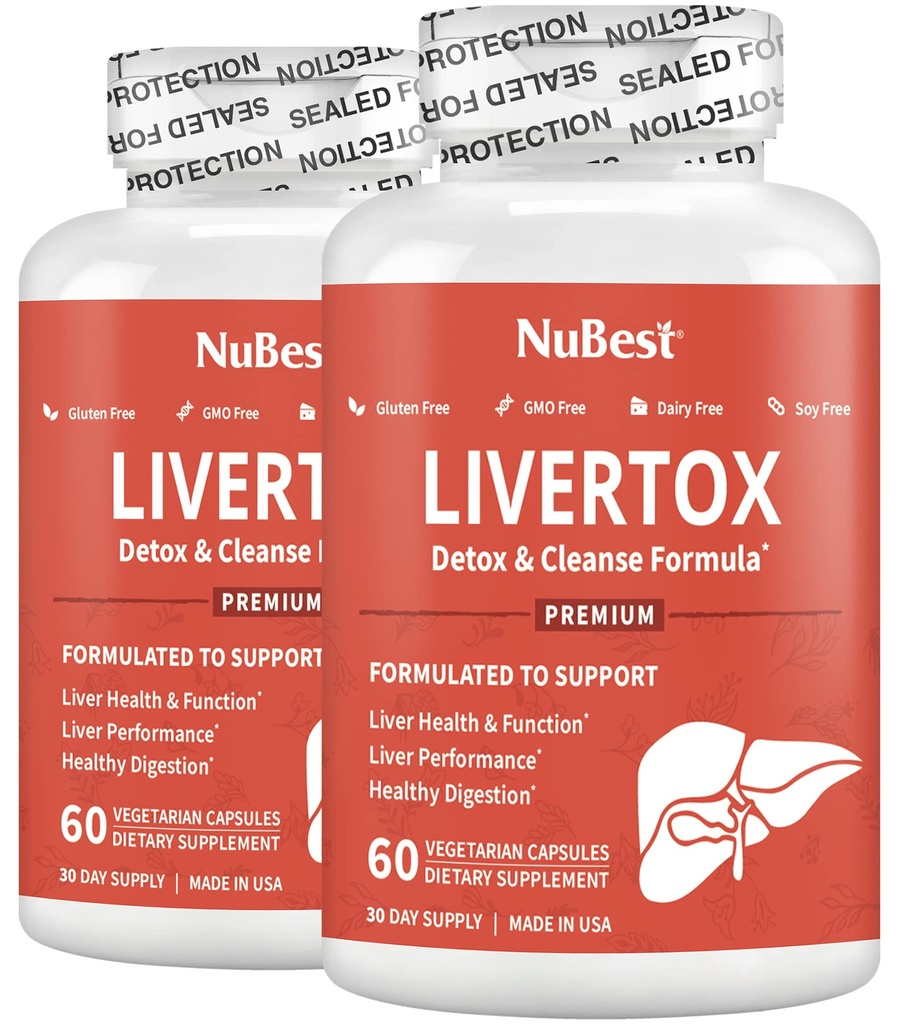 LiverTox - Advanced Liver Detox & Cleanse Formula - Herbal Liver Support Milk Thistle, Turmeeric, Artisokka, Voikukka, Beet & Sinkki auttaa maksan toimintaa & Digestion .