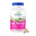 RidgeCrest Herbals hiukset elvyttää, ravitsemus hiusten täydentää C-vitamiinia, Biotiini (6000 mcg), sinkkiä, ja kuparia, Hiusten vitamiinit naisten tukea terveet hiukset, iho, ja kynnet (120 Caps, 30 tarjoilua)
