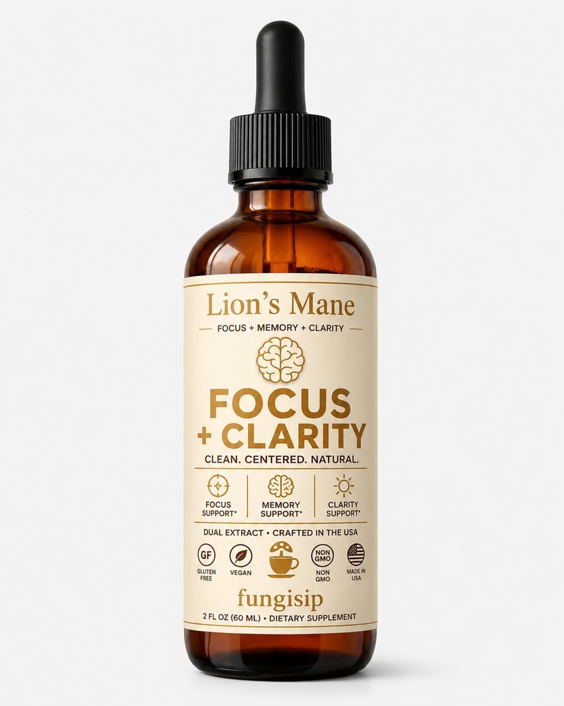 Lion.s. Mane. Tincture... Organic Brain & Focus Support... Ultrapotent...