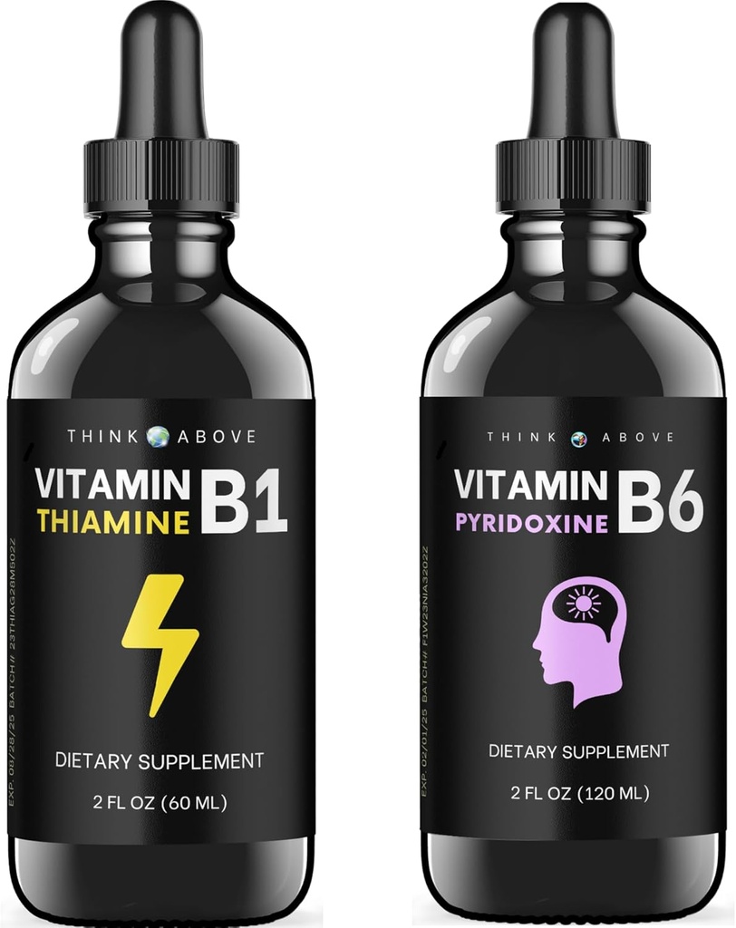 B6-vitamiini ja B1-vitamiini B1 Bundle - 2 oz Each - Liquid Drops