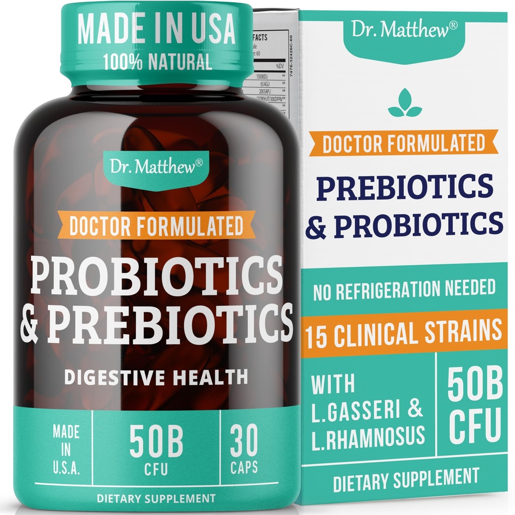 Prebiotika och probiotika: Lactobacillus Gasseri, Lactobacillus Rhamnosus, Plantarum, Casei, Bifidobacterium longum, lactis, infantis. Probiotisk prebiotikum, pre och probiotika för Digestive Health.