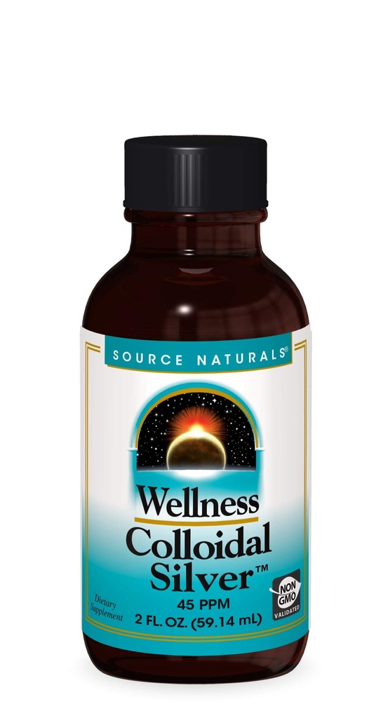Lähde Naturals Wellness Kolloidinen hopea 45 ppm, tukee fyysistä hyvinvointia* - 2 Fluid oz