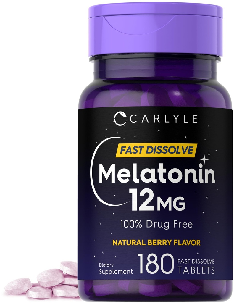Carlyle Melatoniini 12 mg Nopea liuotus 180 tablettia ...