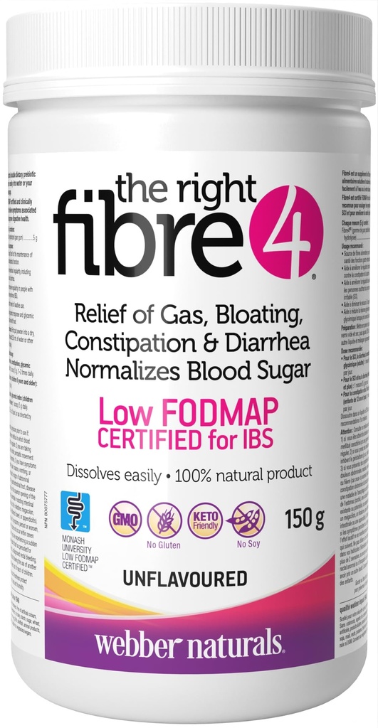 Webber Naturals Fibre 4 Mautonta, 150 g Jauhetta