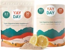 Digestive Enzymes Prebiotic Fiber Supplement Powder Bundle - Daily Gut Health + Magnesiumpulver för djup sömn, reglering, uppblåsthet och förstoppning - Citrus (37 portioner)