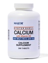Major Oyster Shell Calcium med vitamin D3 500 mg / 5 mcg (200 IE) - Daglig Calcium Supplement - 300 tabletter (1 Pack)