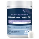NATure TARGET Magnesium Powder Supplement with Glycinate, Citrate, Malate, Magnesium Complex with L-Theanine & Vitam B6 for Muscle, Heart & Brain, Vegan, 10.58 oz (100 tarjoilua), Lemon Orange Flavor