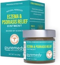 Puremedy Ekseema ja psoriaasi Relief Voide Kaikki Natural Salve Soothes ja uudelleen Elävät Oireet kuiva kutiava Flacy Takku tai itkevä iho - 1 oz Jar