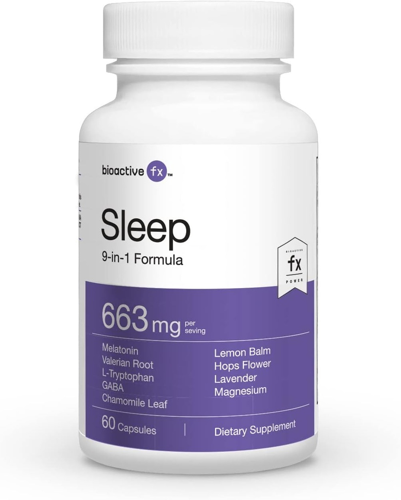Sleep - 60 kapselia - Kaikki luonnolliset -100% Drug-free uniapu ja ei-luontotyyppi Muodollinen 9-in-1 Formula kehittyneellä kasviperäisellä Complex