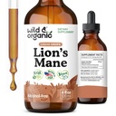 Wild & Organic Lions Mane Liquid Drops - Brain & Focus Support - Lion's Mane Mushroom Supplement - Hericium Erinaceus Mushroom Drops - Vegan, Sugar & Alkoholfri Extract Tincture - 4 fl oz