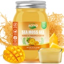 ACEYO (18 OZ) Irish Sea Moss Gel Raw Vegan Mango Ananas Flavor 102 Vitamiinit ja mineraalit Wild Harvennettu ei-GMO