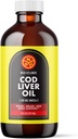 NGL Pure Cod Liver Oil - Wild Icelandic - 1 100 mg Omega-3 + Natural Vitamin A & D - Hjärt- och hjärnhälsa, Gemensamt stöd 8 Fl Oz