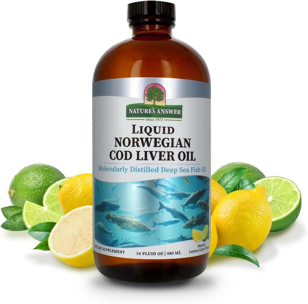 Nature's Annual Cod Liver Oil Liquid Supplement, 16-Fluid Ounces 