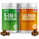 Lemmikki MD Salmon Omega Bites + 5in1 Multivitamiini Softchews