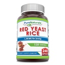 Ren natur Red Yeast Rice 1200 Mg per portion, 240 kapslar tillskott | Icke-GMO | Glutenfri | Tillverkad i USA