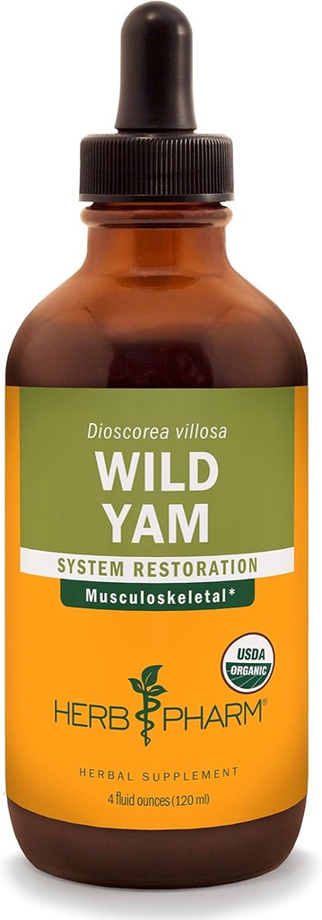 Herb Pharm Certified Organic Wild Yam Liquid Extract muskuloskeletal System Support - 4
