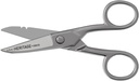 Klein Tools 100CS All-Purpose Precision Sakset, Made in USA, 5,25-tuumainen nikkeli-Plated Snips, Blunt Tip, ja Wire Stripping Loches, Multi-Purpose Professional ja kotikäyttöön