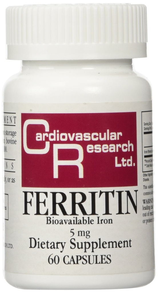 Kardiovaskulaarinen tutkimus Ferritin Maksimaalinen imeytyminen Iron Supplement 1-pakkaus, 01-Cream,60 kapselia