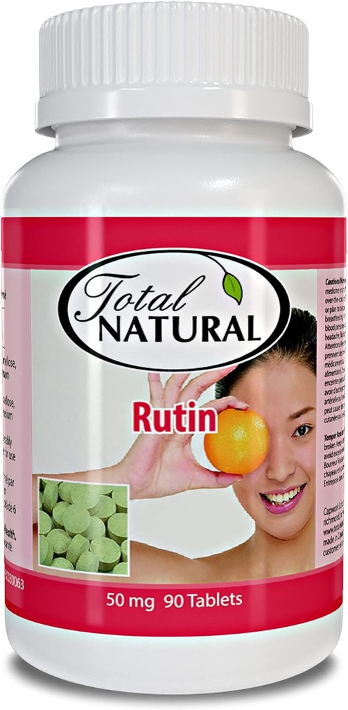 Rutin 50 mg 90 tablettia [1 pullo], auttaa absorb ja käyttää C-vitamiinia, parantaa Verisuonisto terveys, Vision Care