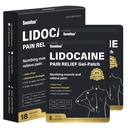 Sumifun 4% Lidocaine Patches, 18 greve långvarig plastpatch för knä, axel, muskel, gemensamma med naturliga ingredienser, utökad patch med lidokain FSA eller HSA berättigad