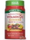 Nature's Truth D3-vitamiini Gummies ... 10000 IU... 70 Count...