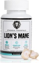 Lions Mane Mushroom Cognition Capsules (120 greve) - Mushroom Powder Lion's Mane Extract - Brain Vitamins - Cognition - Focus Supplement