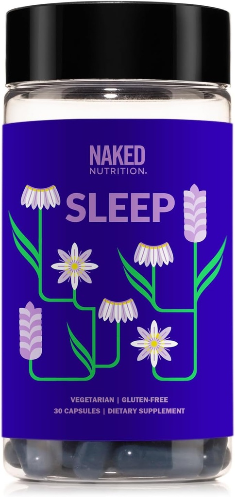 Alaston uni - GABA L Theanine Natural Sleep Aid - Lemon Balm, Lavender, ja melatoniini parantaa rentoutumista ja unen laatua - Gluteeniton ja kasvissyöjä - 30 kapselia