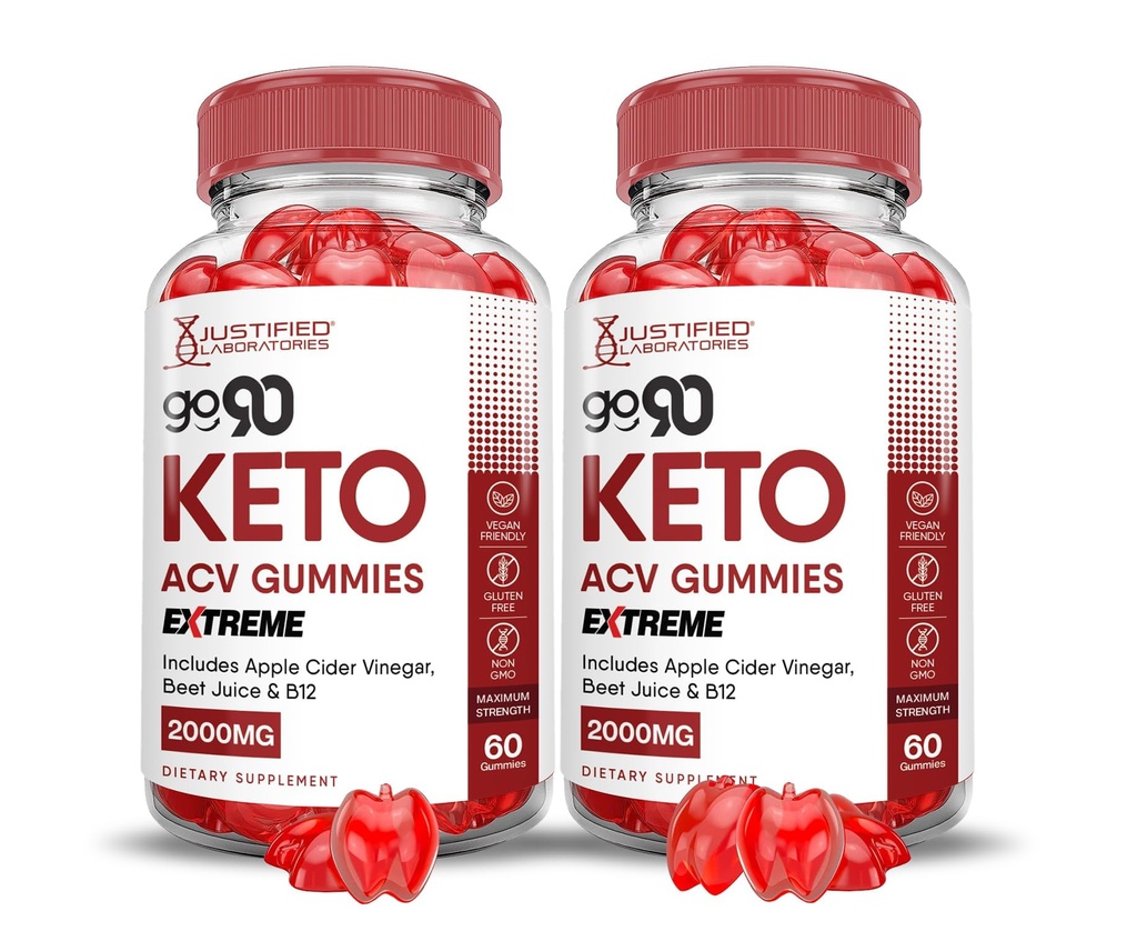 Justied Laboratories (2 Pack Go 90 Keto ACV Gummies Extreme 2000MG Go90 Keto Gummies Apple Siideri Viinietikka Muotoiltu granaattiomena Beet Juice Powder B12 Vegan Non GMO 120 Gummys