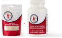 Dairyland American Ginseng Powder 4 oz och Capsules 75 ct Pack av Wisconsin Ginseng - Direkt från Farmer till Consumer