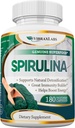Vibraxlabs Spirulina Capsules - 100% Pure 1000mg Servering (500mg Veggie Capsules) Pulver Supplement, Stöder Naturavgiftning, Fördelar Hälsa på en cellnivå, Bäst med Chlorella