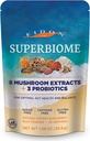Eidon SuperBiome, Mushroom Probiootit Powder Blend, Gut Balance, Microbiome Health Supplement with Organic Reishi, Chaga, Lion's Mane, Cordyceps, Turkey Tail, Shitake, Maitake, Phelinus, 30 Tarjoilua