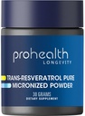 ProHealth Longevity Micronized Trans Resveratrol Powder 30 Grams - 98% Pure Pharmaceutical Gradus, 1000 mg per Scoop, Superior Imeytyminen ja biologinen hyötyosuus