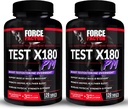 FORCE FACTOR Test X180 PM, 2-Pack, Testosteron Booster för män, Overnight Testosterone Supplement för att bygga muskler, öka styrkan och främja djupare, friskare sömn och återhämtning, 240 tabletter