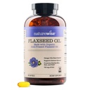 NatureWise Flaxseed Oil 1,242 mg, Fish Free Omega 3 6 9 med 720mg ALA, Kosttillskott för hjärthälsostöd - Organisk, kallpressad, icke-GMO - 240 Softgels[8-månaders leverans]