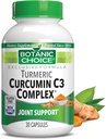 Kasvitieteellinen valinta Curcumin C3 Complex Bioperine - Aikuisten päivittäinen täydennysosa - 30 pillereitä
