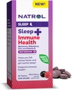 Natrol Sleep + Immuuniterveys Melatoniini 6 mg kanssa Elderberry, Sinkki ja D-vitamiini, ravintolisä levollinen uni ja Immuuni tuki, 60 sekoitettua Berry-Flavored Nopea liuottamalla Tabletit, 60 päivän tarjonta