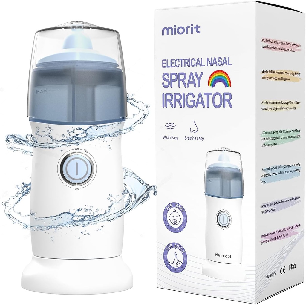 Nenän Irrigator Gental Spray - Ultra Fine Mist - Kastelu Sinus Relief - nenän puhdistus aspiraattori järjestelmä - vedenpitävä