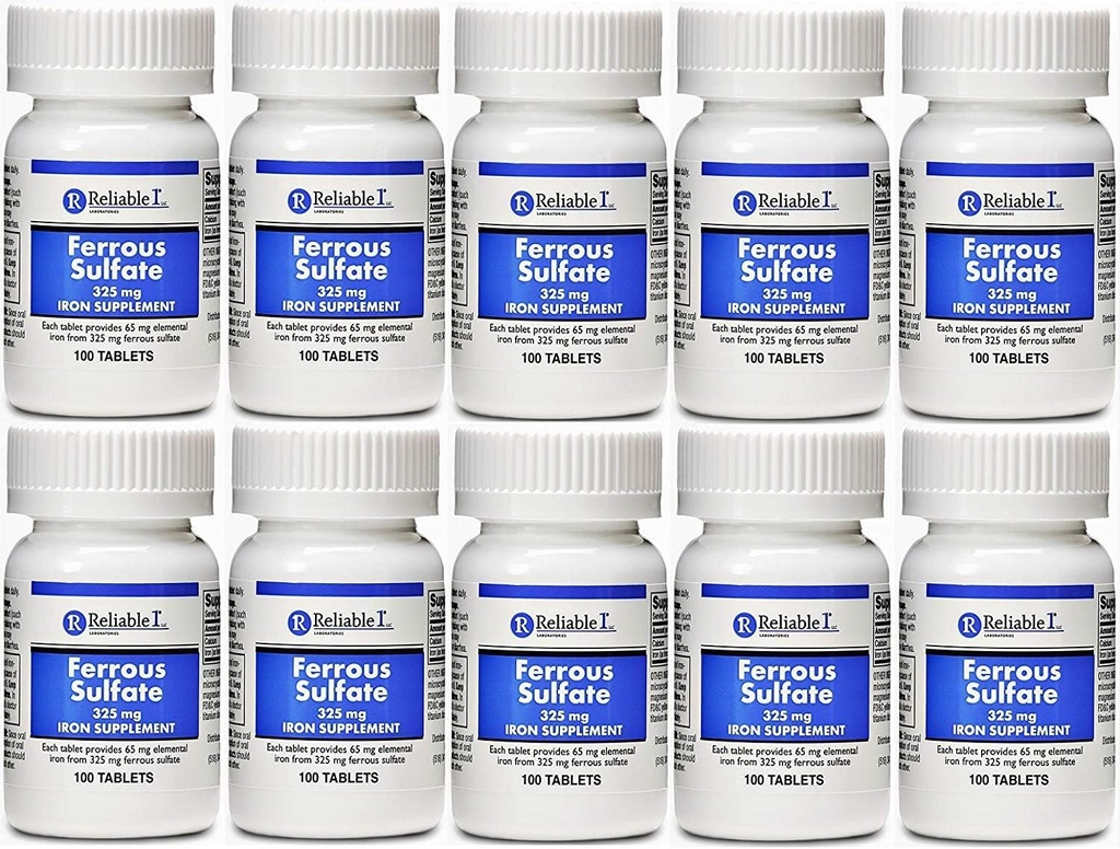 Ferrous Sulfate Iron 325 mg Generic Feosol 100 tablettia 10 tablettia