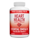 Heart Health Essential Omega 3 Fish Oil kanssa E-vitamiini - High Potency Omega 3 Fish Oil täydentää EPA & DHA - Burpless Softgels Sardines & Anjovies - ei-GMO, Gluteenittomat - 60 tarjoilua