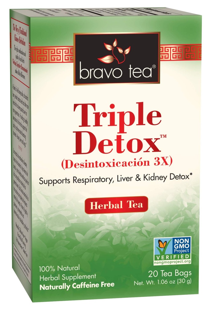 Bravo Tea Triple Detox Yrttitee kofeiiniton, 20 teepussia